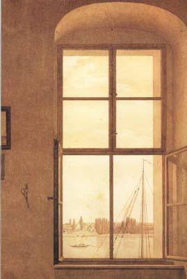 Caspar David Friedrich View of the Artist's Studio Right Window (mk10) oil painting image